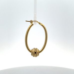 Gold Plated Charm Hoop Earrings