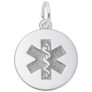 Sterling Silver Medical Symbol Charm