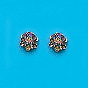 Sterling Silver 5MM Mystic Fire Topaz Stud Earrings