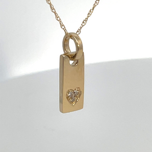 14K Yellow Ladies Pendant CTW: .02