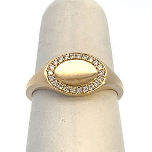 14KT Yellow Gold Diamond Fashion Ring .11CTW