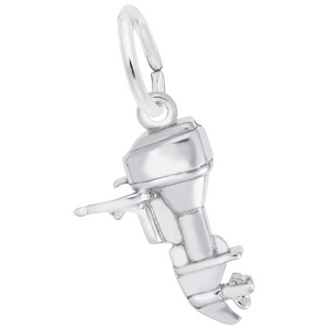 Sterling Silver Outboard Boat Motor Charm