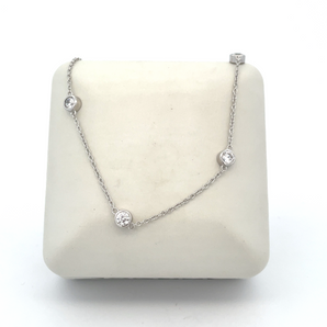 Sterling Silver Cubic Zirconia Necklace