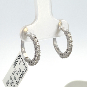 14k White Gold Hoop Earrings
