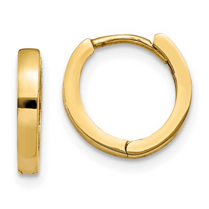 14k Round Hinged Hoop Earrings