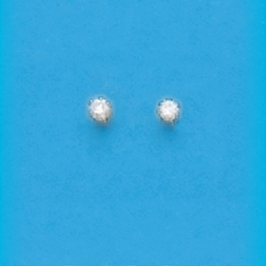 Gold Plated 2MM White CZ Stud Earrings