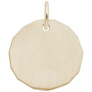 Gold Plated Blank Tag Charm