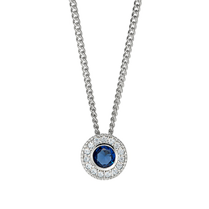 Sterling Silver Birthstone Necklace - September