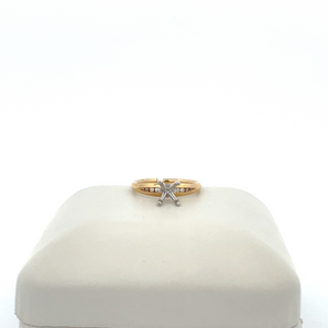 Lady's 14k Yellow and White Gold Engagement Ring Mounting