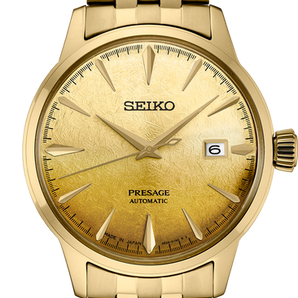 Gents Seiko Presage Cocktail Time Stainless Steel Gold Plated Automatic Gold Ombre' Dial U.S. SE