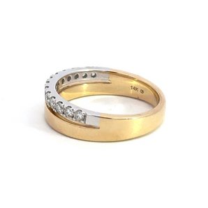 14K Yellow White .38CTW Diamond Fashion Ring