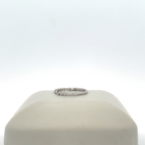 Lady's 14k White Gold Band with.24ctw Round Diamonds