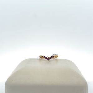 14k Yellow Gold Amethyst Birthstone Ring