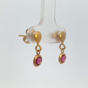 Gold Pink Earrings