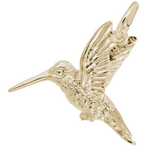 Gold Plated Hummingbird Charm
