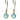 Gold Plated March Crystal Drop Earrings