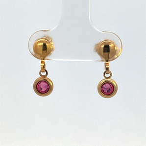 Gold Pink Earrings