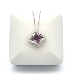 14k White Gold Amethyst Necklace