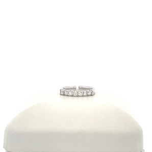 14k White Gold Band with .77ctw Round Diamonds