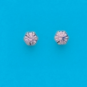 Sterling Silver June Stud Earrings