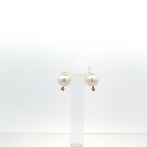 Lady's 14k Yellow Gold Pearl Earrings
