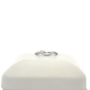 14k White Gold Band with .19ctw Round Diamonds