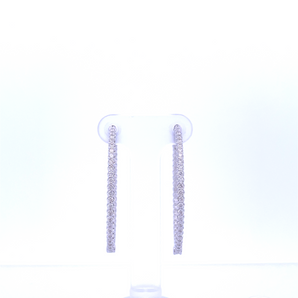 14k White Gold Hoop Earrings
