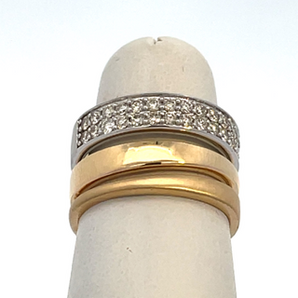 14K Yellow White Fashion Ring  CTW: .75