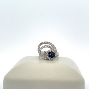 14k White Gold Sapphire Ring