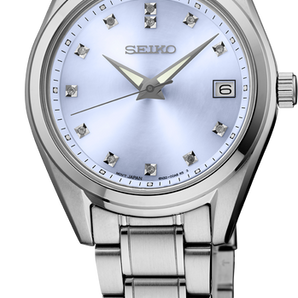 Ladies Stainless Steel Seiko Watch wtih Blue Dia