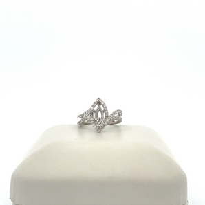 Lady's 14k White Gold Engagement Ring Marquise Mounting