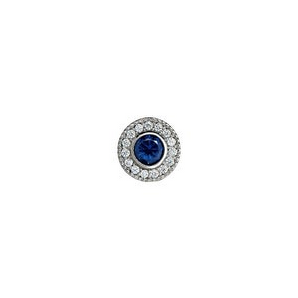 Sterling Silver September Sapphire Charm