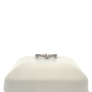 14k White Gold Band with .19ctw Round Diamonds