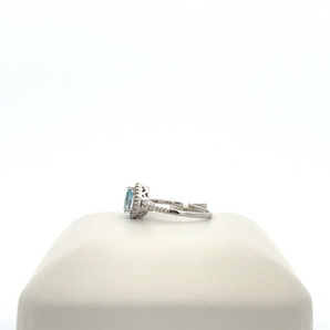 10k White Gold Aquamarine Ring