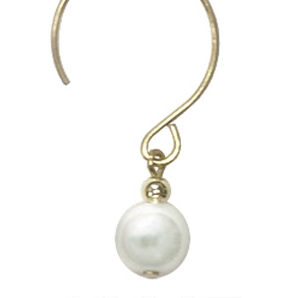 Gold Plated Simulated Pearl Drop Earrings