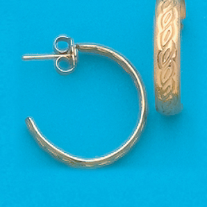 Gold Plated Chain Hoop Earrings