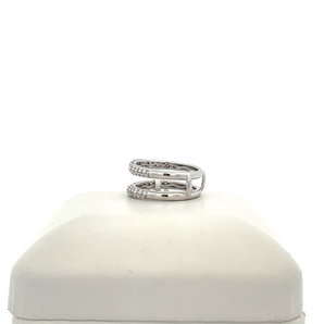 Lady's 14k White Gold Band Insert with .95ctw Round Diamonds