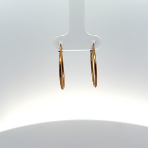 Gold Plated 3/4 Hoop Earrings