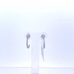 14k White Gold Hoop Earrings