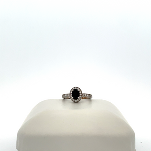 14k White Gold Black Onyx Ring