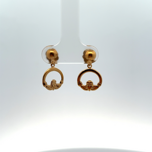 Gold Plated Caddagh Earrings