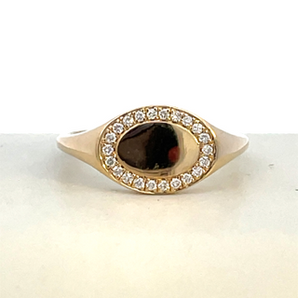 14KT Yellow Gold Diamond Fashion Ring .11CTW