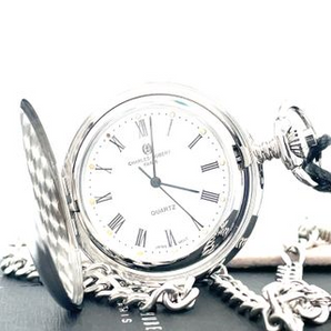 Silver Pocketwatch with White Dial