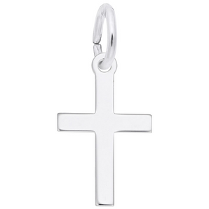Sterling Silver Small Plain Cross Charm