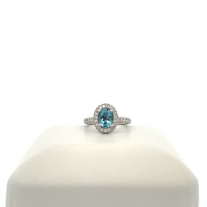 14k White Gold Aquamarine Ring