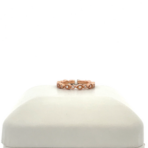 Lady's 14k Rose Gold Band with .18ctw Round Diamonds