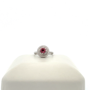 14k White Gold Pink Tourmaline Ring