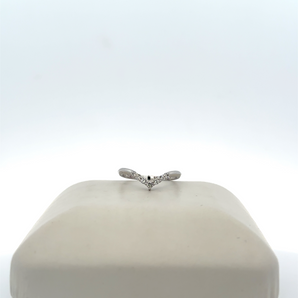 14k White Gold White Sapphire Birthstone Ring