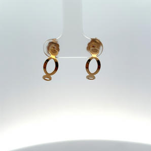 Gold Plated Figure 8 Hoop Earrings