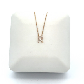 Lady's 10k Yellow Gold R Necklace